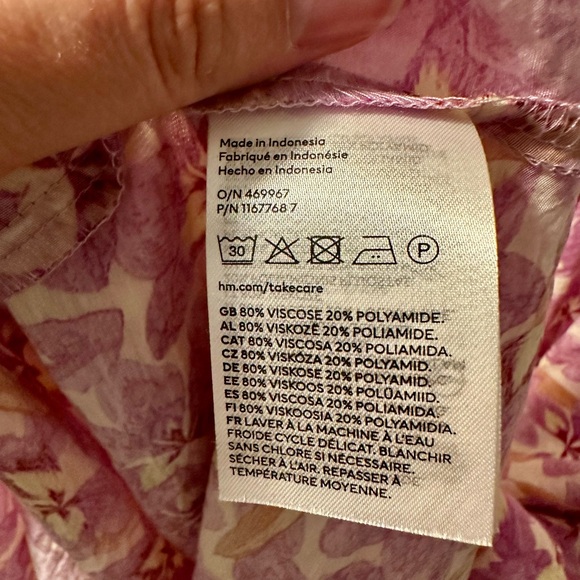 H&M Floral Flounced V-Neck Sleeveless Midi Dress Size XXL - Picture 7 of 7